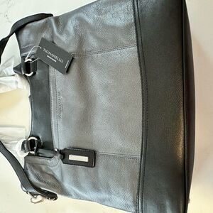 Tignanello Gray Tote Bag with Structured Design